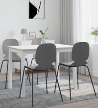 Esstisch Weiß und Braun 114x71x75 cm Massivholz Gummibaum