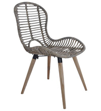 Esszimmerstühle 6 Stk. Natur Rattan Braun