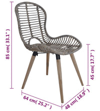 Esszimmerstühle 6 Stk. Natur Rattan Braun