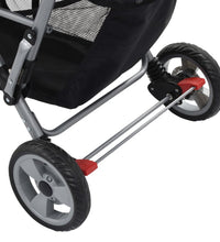 Tandem-Kinderwagen Stahl Rosa und Schwarz