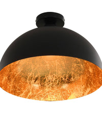 Deckenleuchten 2 Stk. Schwarz und Gold Halbkugelförmig E27