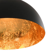 Deckenleuchten 2 Stk. Schwarz und Gold Halbkugelförmig E27