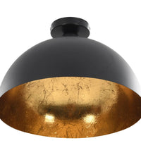 Deckenleuchten 2 Stk. Schwarz und Gold Halbkugelförmig E27