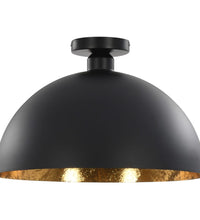 Deckenleuchten 2 Stk. Schwarz und Gold Halbkugelförmig E27