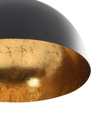 Deckenleuchten 2 Stk. Schwarz und Gold Halbkugelförmig E27