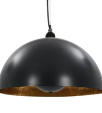 Deckenleuchten 2 Stk. Schwarz und Gold Halbkugelförmig 40cm E27