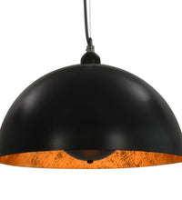 Deckenleuchten 2 Stk. Schwarz und Gold Halbkugelförmig 40cm E27