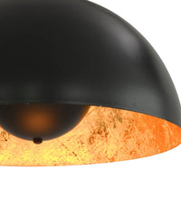 Deckenleuchten 2 Stk. Schwarz und Gold Halbkugelförmig 40cm E27