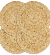 Tischsets 4 Stk. Natur 38 cm Rund Jute