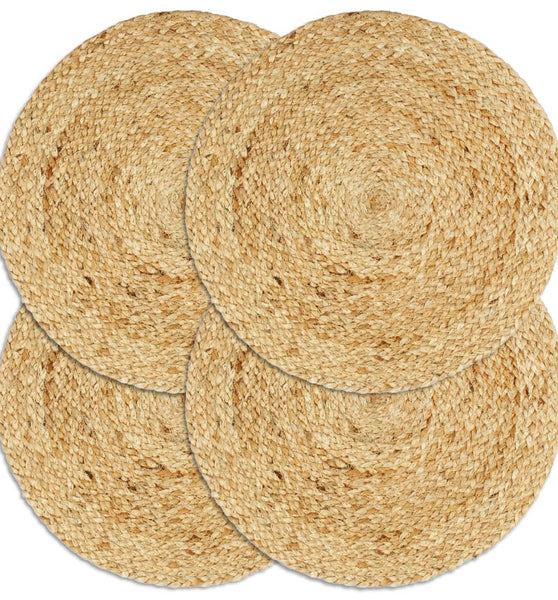 Tischsets 4 Stk. Natur 38 cm Rund Jute