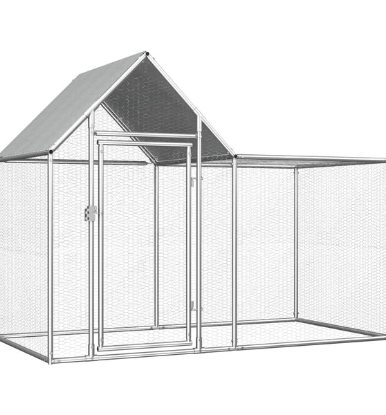 Hühnerstall 2x1x1,5 m Verzinkter Stahl