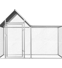 Hühnerstall 2x1x1,5 m Verzinkter Stahl