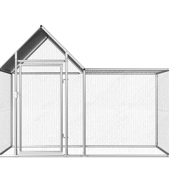 Hühnerstall 2x1x1,5 m Verzinkter Stahl