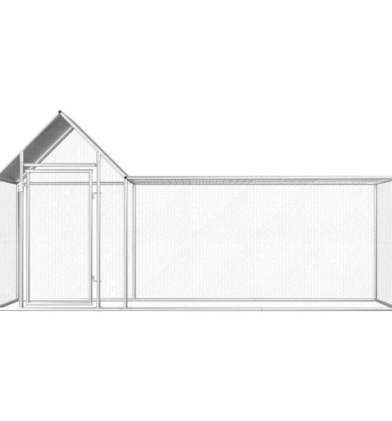Hühnerstall 3x1x1,5 m Verzinkter Stahl