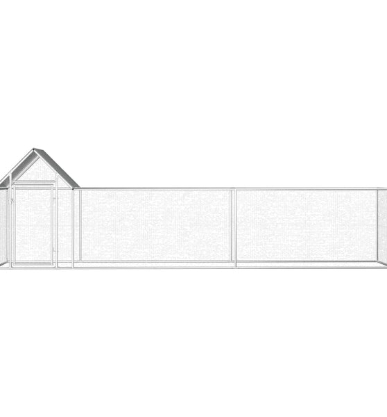 Hühnerstall 5x1x1,5 m Verzinkter Stahl