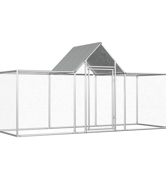 Hühnerstall 3x1x1,5 m Verzinkter Stahl