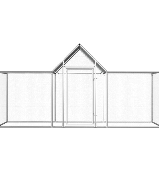 Hühnerstall 3x1x1,5 m Verzinkter Stahl