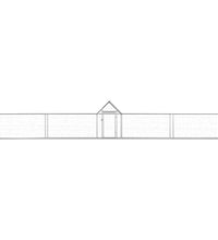 Hühnerstall 9x1x1,5 m Verzinkter Stahl