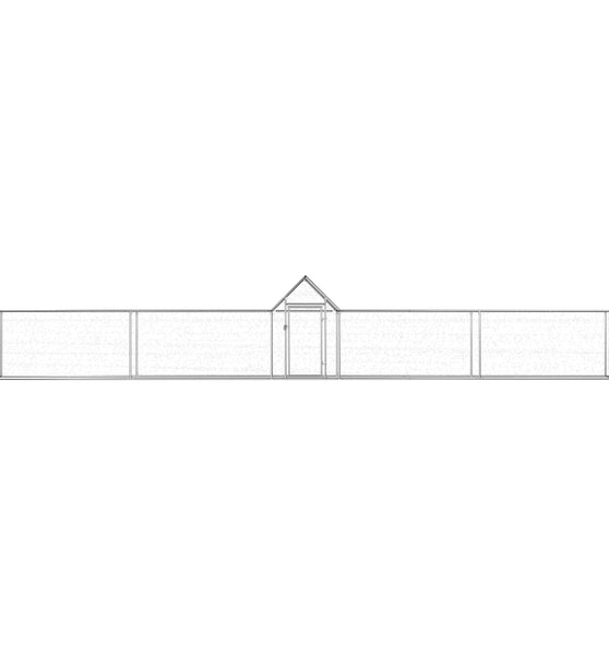 Hühnerstall 9x1x1,5 m Verzinkter Stahl