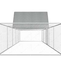 Hühnerstall 10x2x2 m Verzinkter Stahl