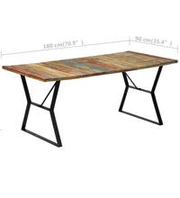 Esstisch 180x90x76 cm Altholz Massiv