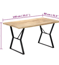 Esstisch 140x80x76 cm Massivholz Mango