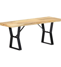 Sitzbank 110 cm Massivholz Mango