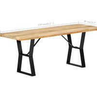 Sitzbank 110 cm Massivholz Mango