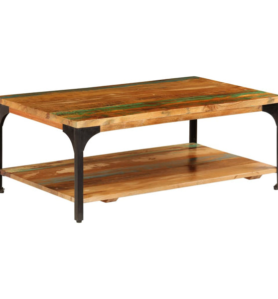 Couchtisch mit Ablage 100x60x35 cm Altholz Massiv