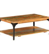 Couchtisch mit Ablage 100x60x35 cm Altholz Massiv