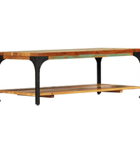 Couchtisch mit Ablage 100x60x35 cm Altholz Massiv