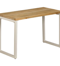 Esstisch 115x55x76 cm Massivholz Mango und Stahl