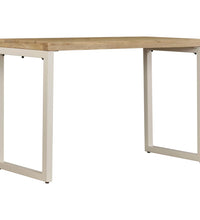 Esstisch 115x55x76 cm Massivholz Mango und Stahl
