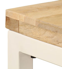 Esstisch 115x55x76 cm Massivholz Mango und Stahl