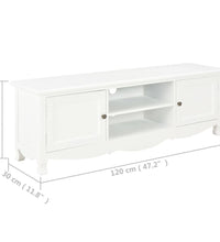 TV-Schrank Weiß 120x30x40 cm Holz