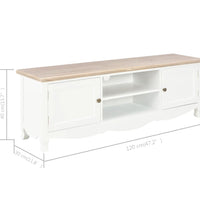 TV-Schrank Weiß 120×30×40 cm Holz