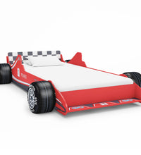 Kinderbett im Rennwagen-Design 90 x 200 cm Rot