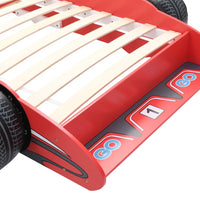 Kinderbett im Rennwagen-Design 90 x 200 cm Rot
