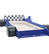 Kinderbett im Rennwagen-Design 90 x 200 cm Blau