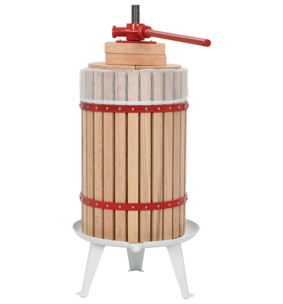 Obst- und Weinpresse mit Stoffbeutel 24 L Eichenholz