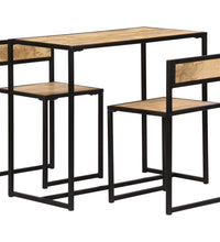 3-tlg. Essgruppe Massivholz Mango