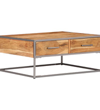 Couchtisch 75x75x35 cm Massivholz Akazie