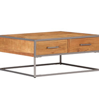 Couchtisch 75x75x35 cm Massivholz Akazie