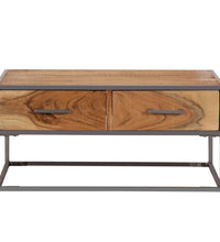 Couchtisch 75x75x35 cm Massivholz Akazie