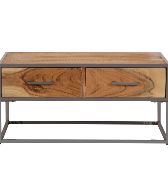 Couchtisch 75x75x35 cm Massivholz Akazie