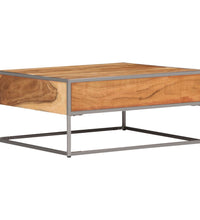 Couchtisch 75x75x35 cm Massivholz Akazie