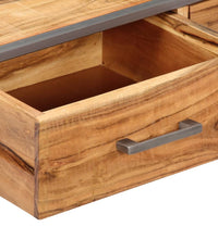 Couchtisch 75x75x35 cm Massivholz Akazie