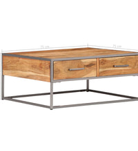 Couchtisch 75x75x35 cm Massivholz Akazie