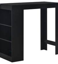 Bartisch mit Regal Schwarz 110 x 50 x 103 cm