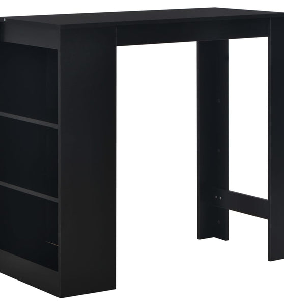 Bartisch mit Regal Schwarz 110 x 50 x 103 cm